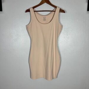 Spanx Assets Shaping Dress Tank Slip Shapewear Womens 1X Nude Bodycon Red Hot